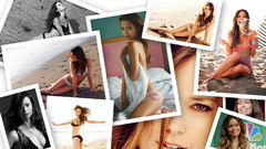 Brunettes woman bikini Actress