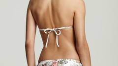 Brunettes woman bikini back