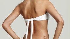 Brunettes woman bikini back