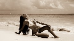 Brunettes woman bikini models