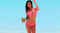 Brunettes woman bikini models