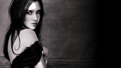 Brunettes woman black and