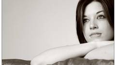 Brunettes woman black and