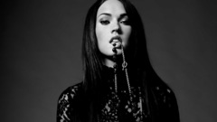 Brunettes woman black and