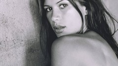 Brunettes woman black and