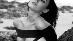 Brunettes woman black and