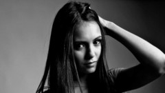 Brunettes woman black and