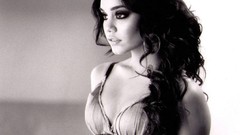 Brunettes woman black and