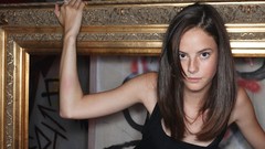 Brunettes woman black frames