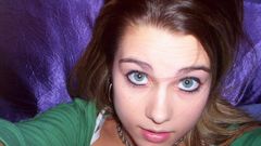 Brunettes woman blue eyes