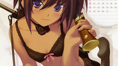 Brunettes woman Calendar Manga