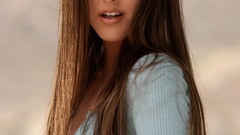 Brunettes woman cleavage Erica