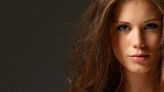 Brunettes woman close-up eyes