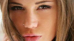 Brunettes woman close-up eyes