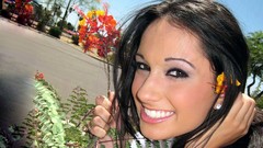 Brunettes woman close-up models