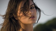 Brunettes woman close-up models