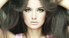 Brunettes woman close-up models