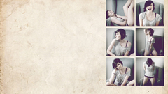 Brunettes woman collage