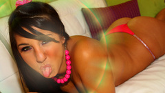 Brunettes woman couch thong