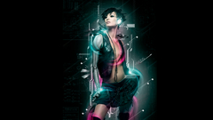 Brunettes woman cyborgs skirts