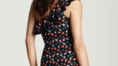Brunettes woman dress back