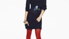 Brunettes woman dress stockings