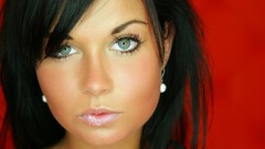 Brunettes woman eyes faces