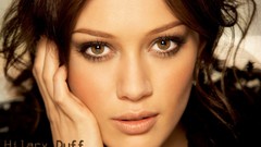 Brunettes woman eyes lips