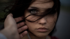 Brunettes woman faces