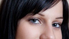 Brunettes woman faces