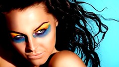 Brunettes woman faces