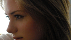 Brunettes woman faces