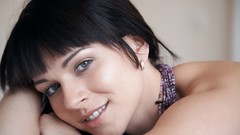 Brunettes woman faces