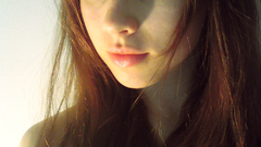 Brunettes woman faces portraits