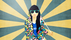 Brunettes woman glass digital