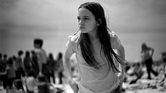 Brunettes woman grayscale