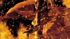 Brunettes woman green eyes