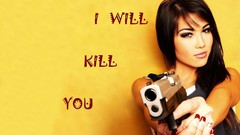 Brunettes woman Guns