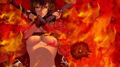 Brunettes woman Guns fire