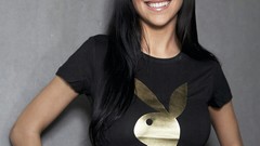 Brunettes woman indoors long