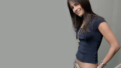 Brunettes woman jeans Actress