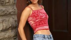 Brunettes woman jeans Amy