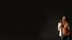 Brunettes woman jeans asians