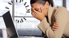 Brunettes woman Laptops facepalm