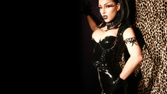 Brunettes woman latex