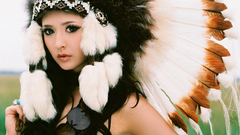 Brunettes woman Leah Dizon