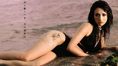 Brunettes woman Leah Dizon