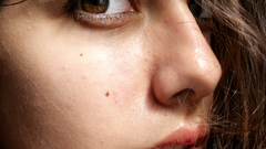 Brunettes woman lips brown