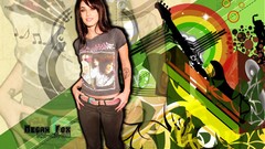 Brunettes woman Megan Fox