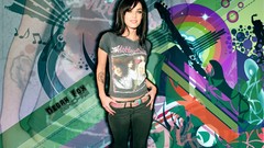 Brunettes woman Megan Fox